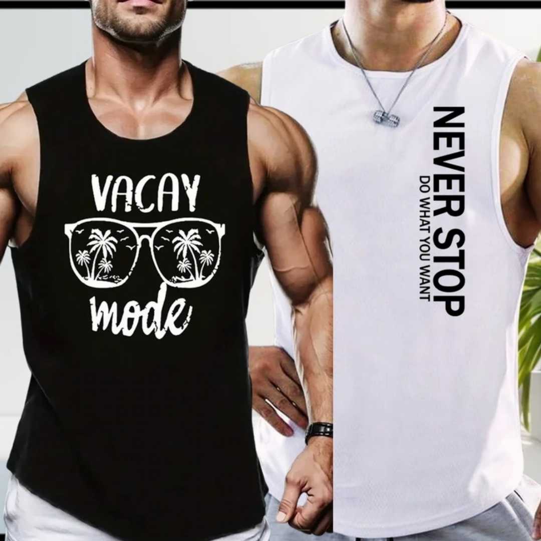 Sleeveless Tank Top 2 Pcs Combo