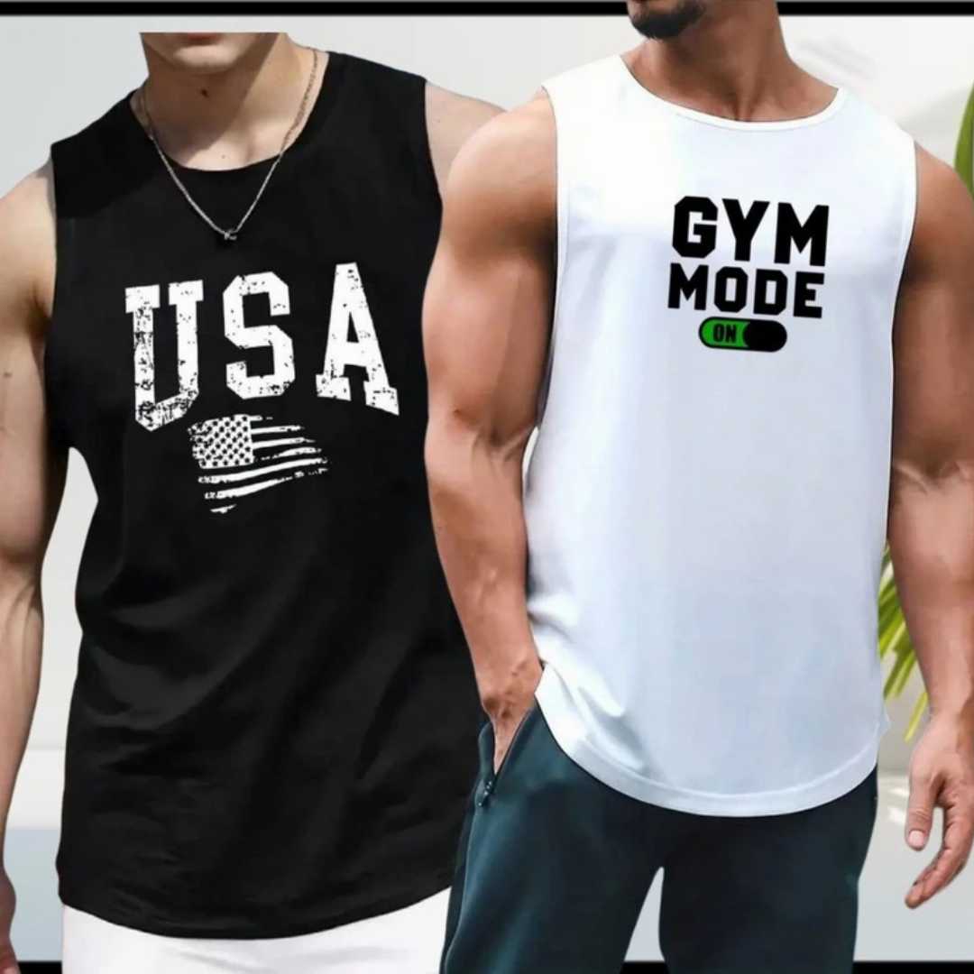Sleeveless Tank Top 2 Pcs Combo