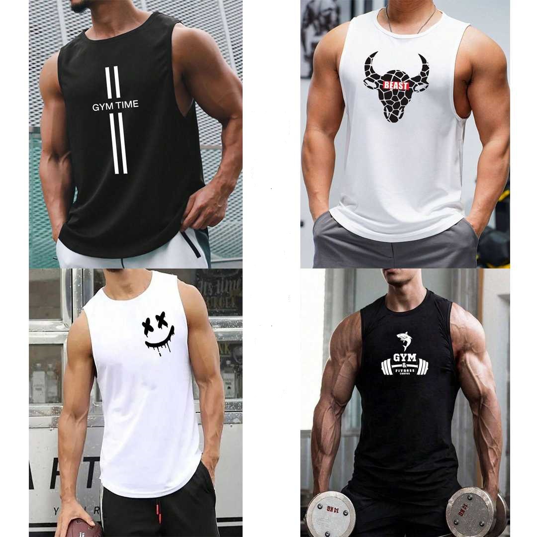 Men's Tank Top 4 Pcs Combo