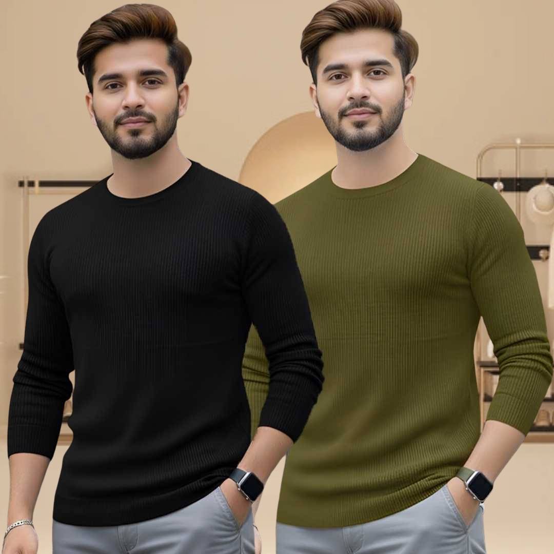 Men's Premium Full Sleeve T-shirt 2 pcs Combo
